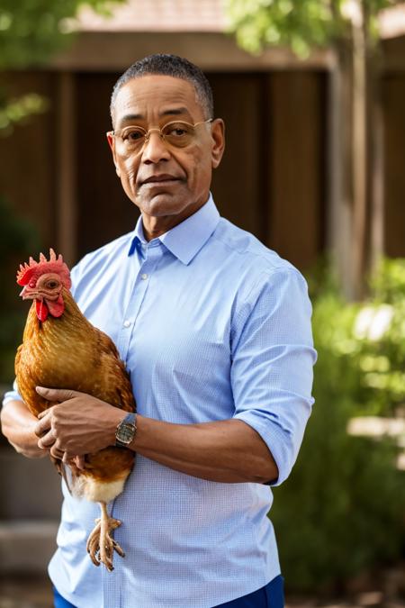 4272551259-1821272100-gusfring  , portrait, holding a (chicken in arms_1.3), glasses, (outdoors_1.2), natural lighting.png